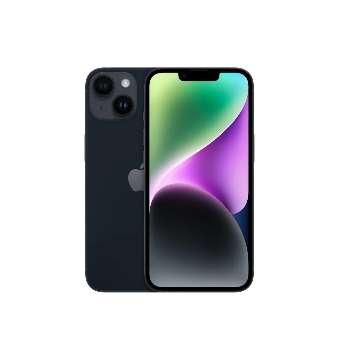 Apple iPhone 14 - Midnight Finish, Stunning Display view 1