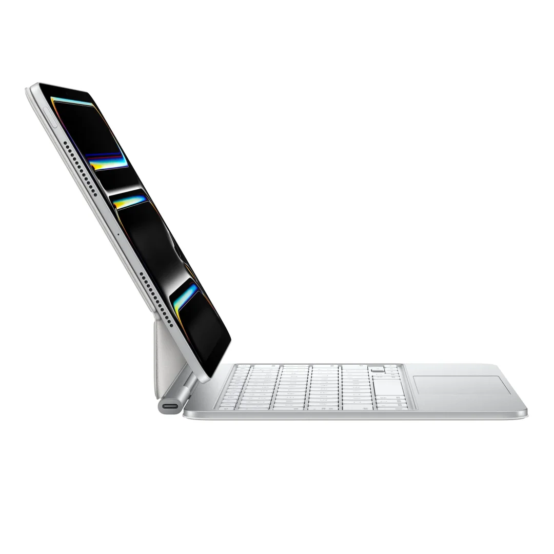 Sleek Silver Tablet Keyboard Case view 1
