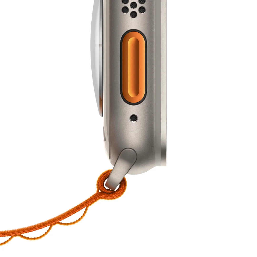 Apple Watch Ultra with Orange Alpine Loop view 4